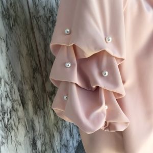 Pink Peasant Blouse